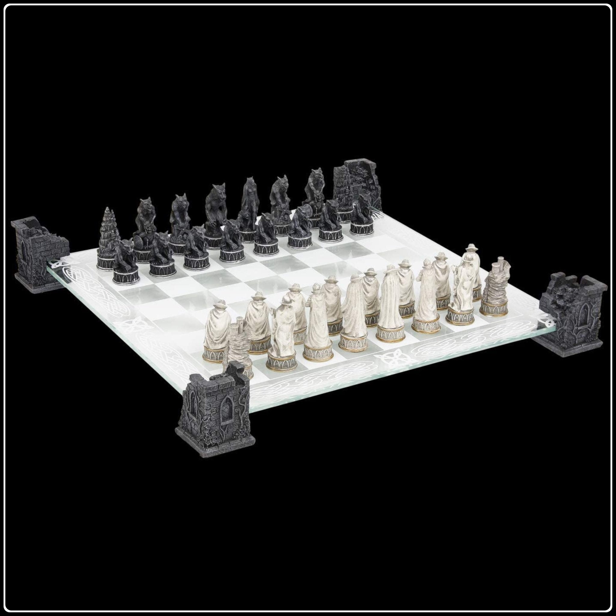 Vampire and Werewolf Chess Set - Into The Black