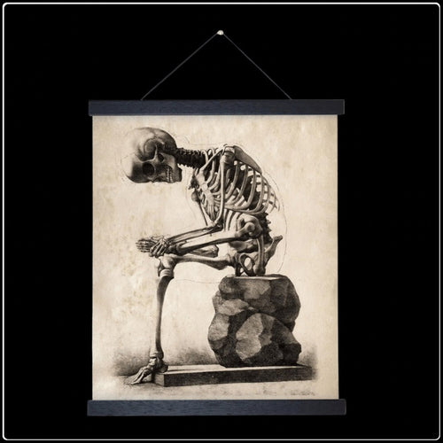 Vintage Anatomy Sitting Skeleton - #intotheblack#